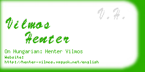 vilmos henter business card